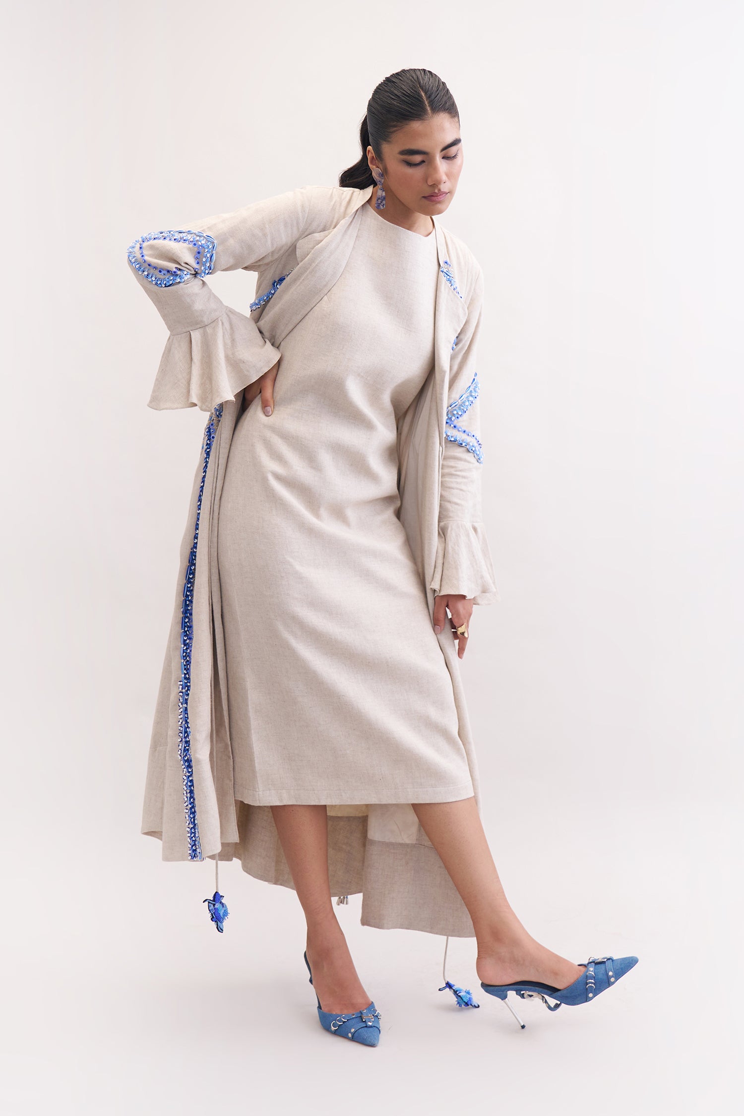 BOULEVARD MIDI DRESS NEUTRAL