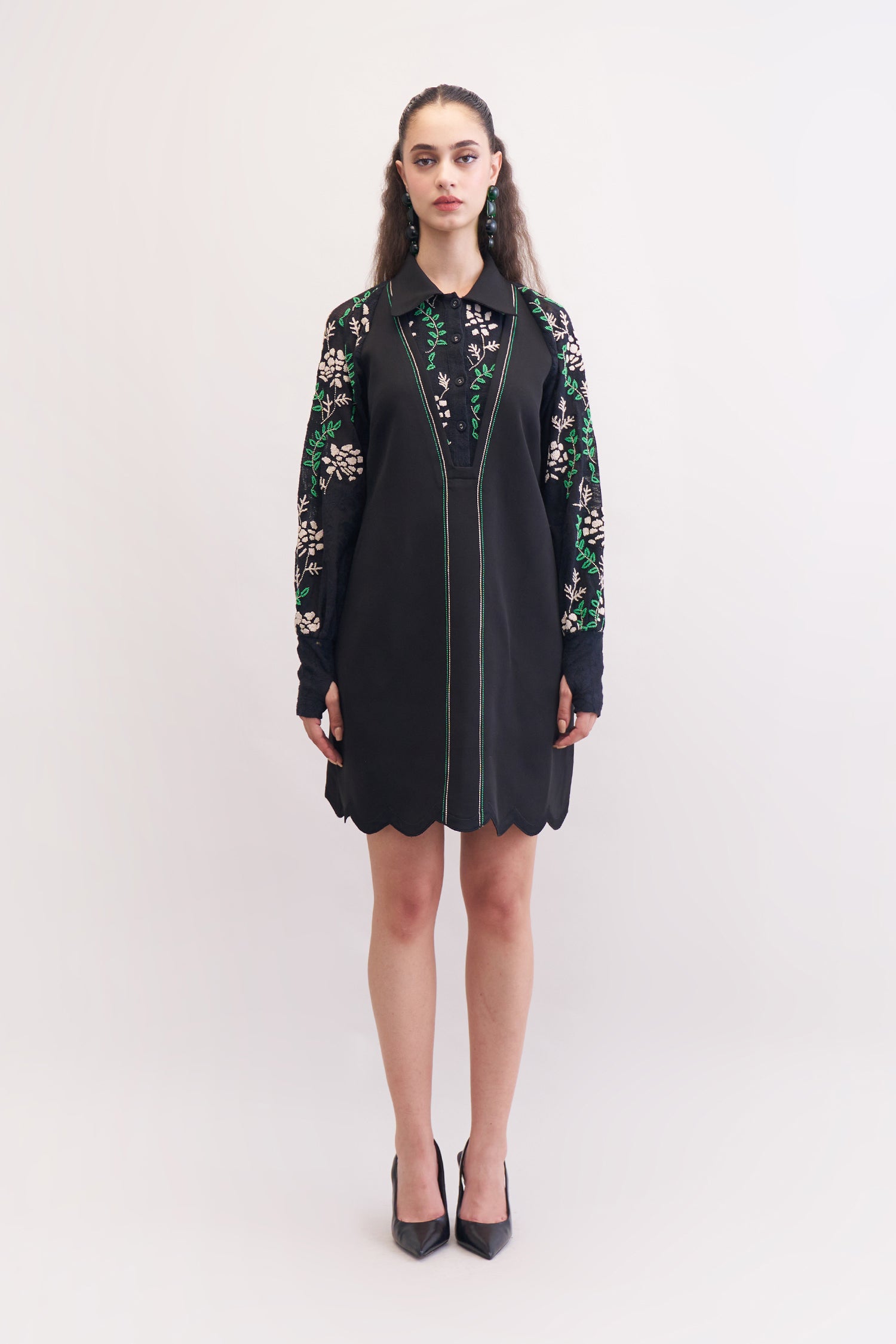 CONFETTI DRESS BLACK