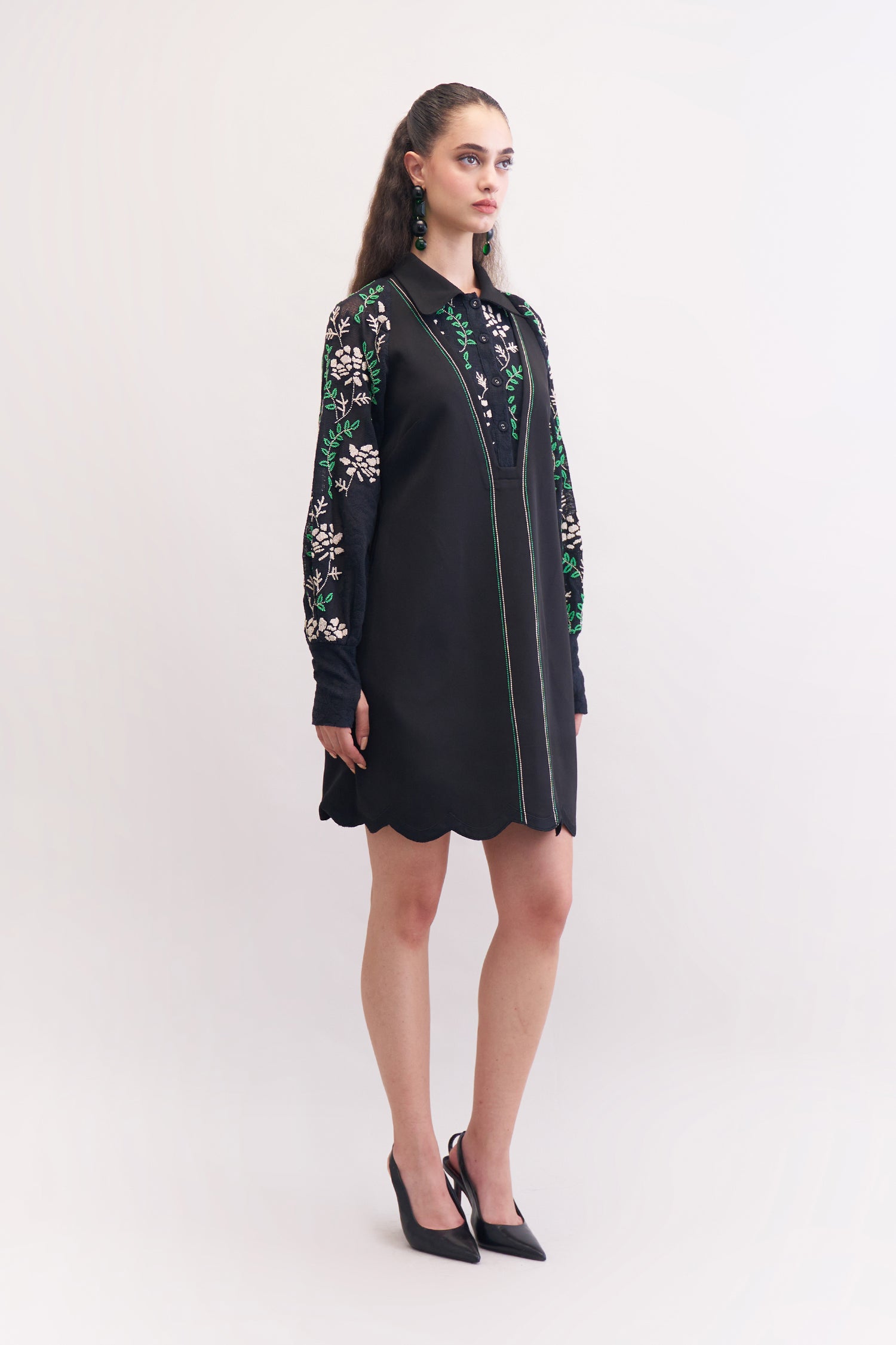CONFETTI DRESS BLACK
