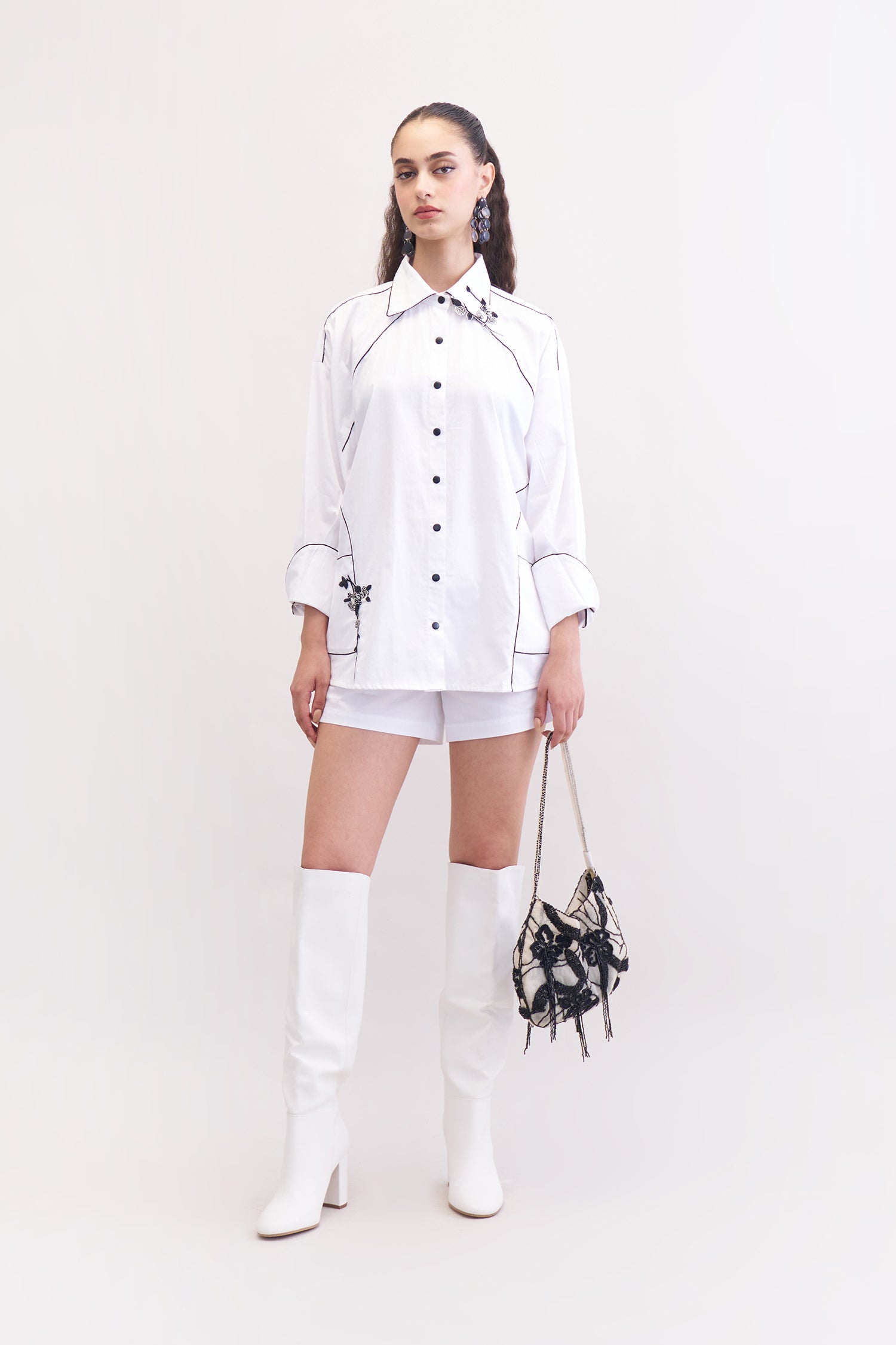 SUNDANCE SHIRT & SHORTS SET WHITE