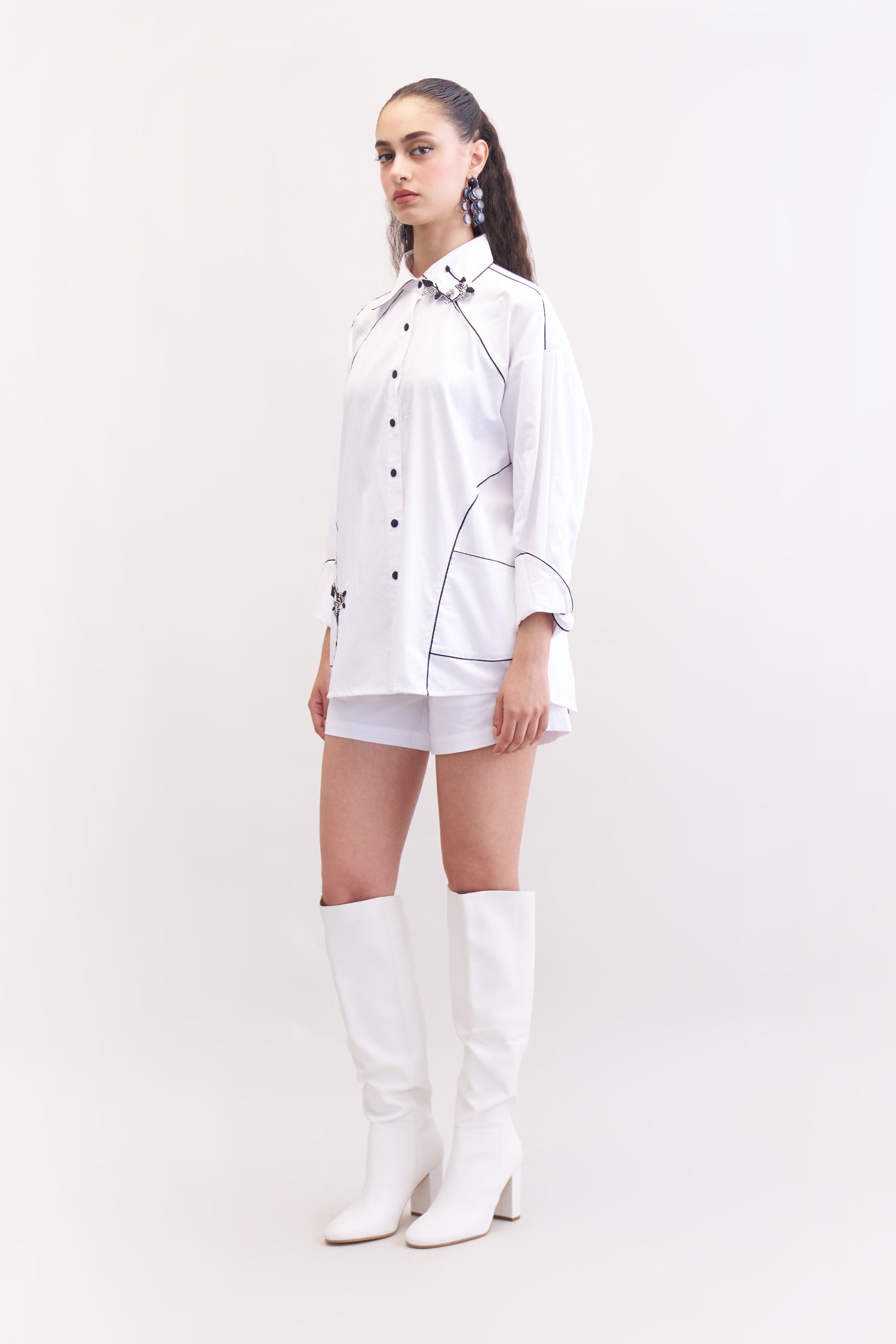 SUNDANCE SHIRT & SHORTS SET WHITE