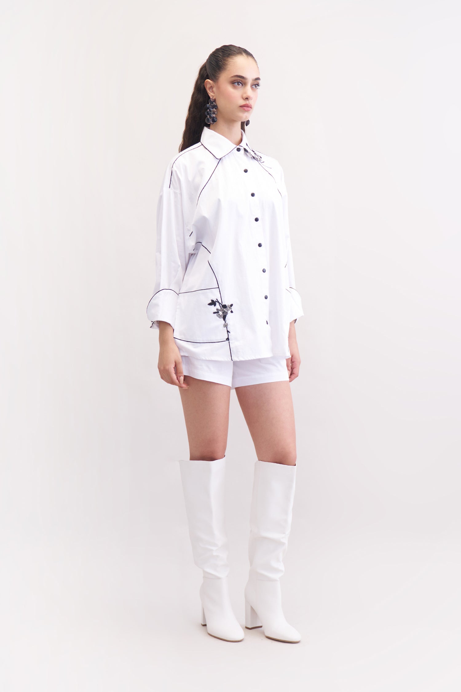 SUNDANCE SHIRT & SHORTS SET WHITE