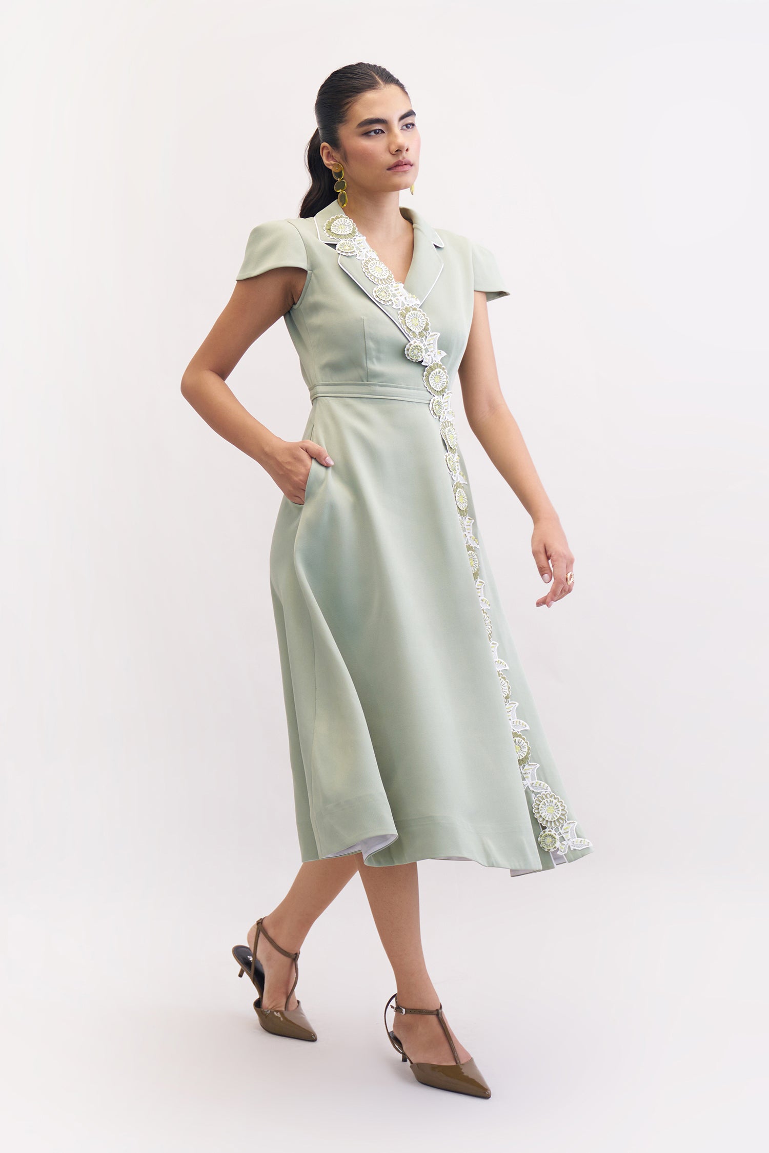 SNOWANGEL DRESS LIGHT OLIVE