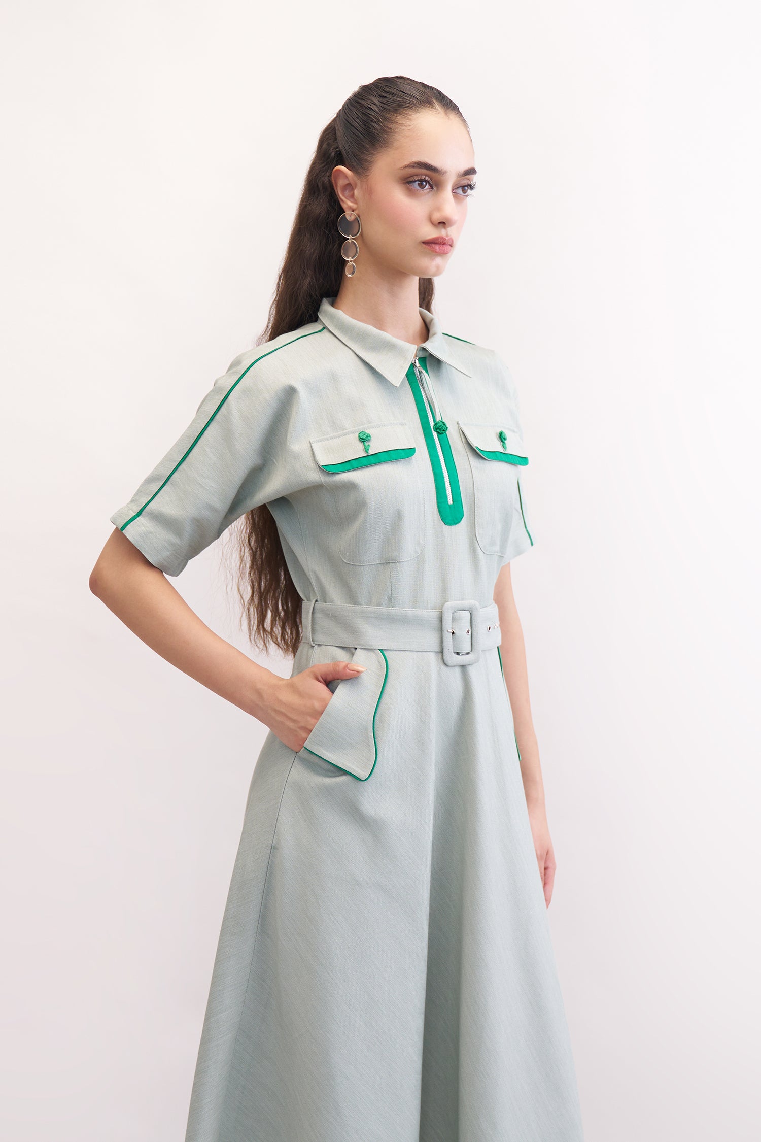 SELORA DRESS LIGHT GREEN