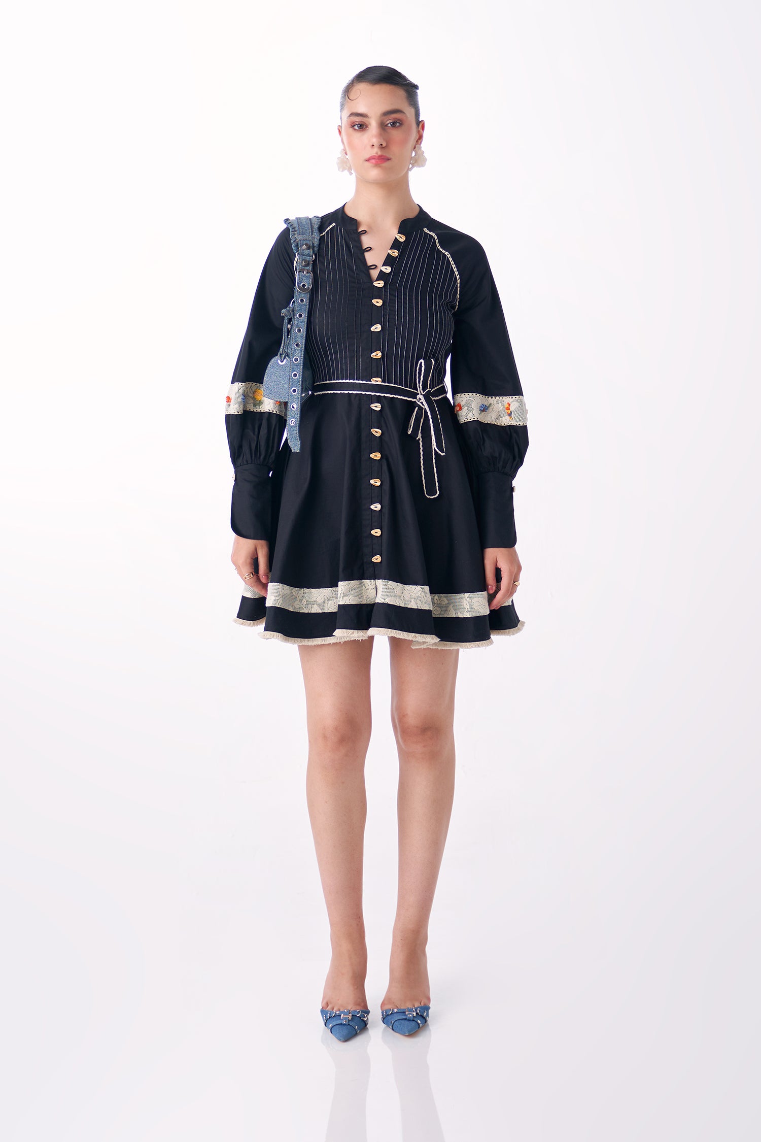 SUNFLARE DRESS BLACK