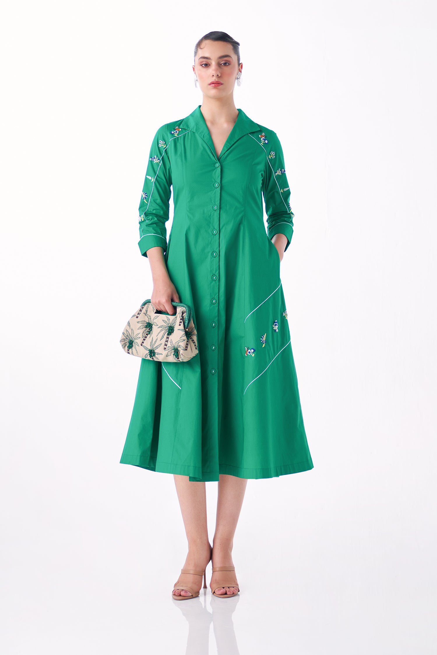 AVERRA DRESS EMERALD