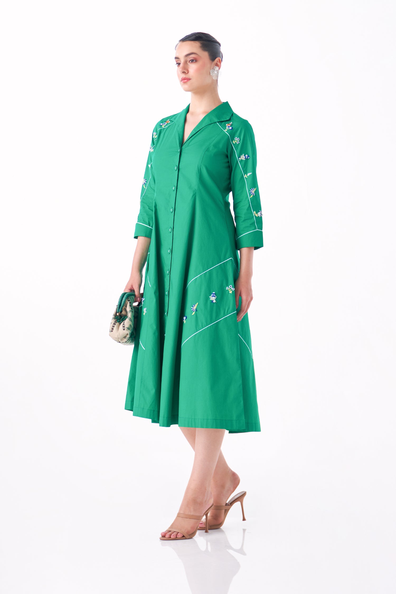 AVERRA DRESS EMERALD