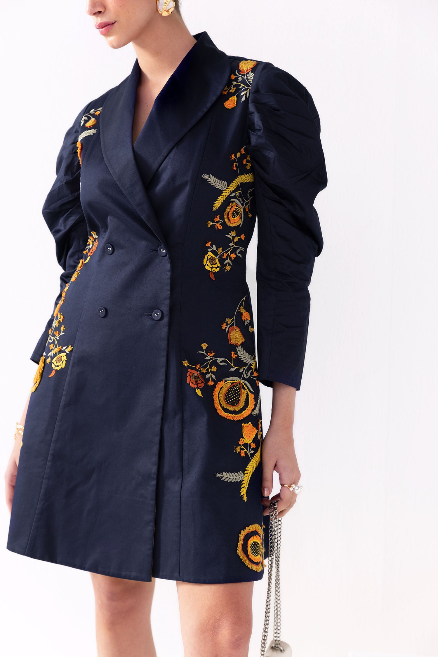 HAPPY GIRL BLAZER DRESS NAVY