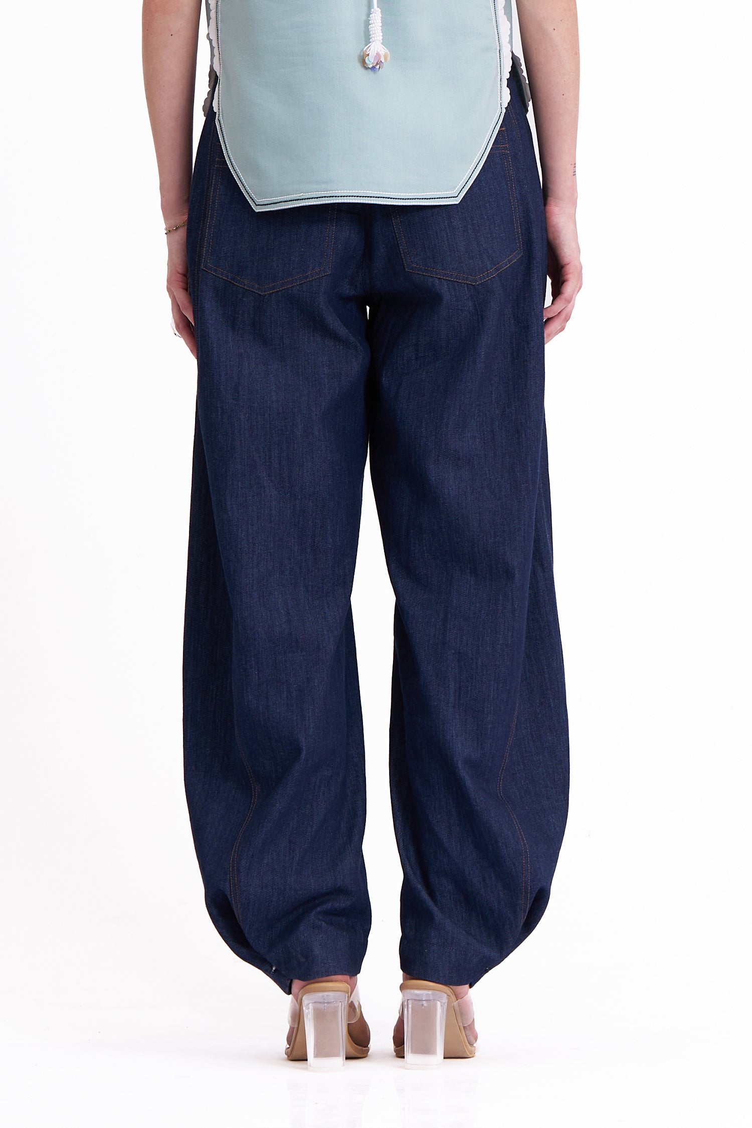 BASQUE BARREL PANTS DARK BLUE
