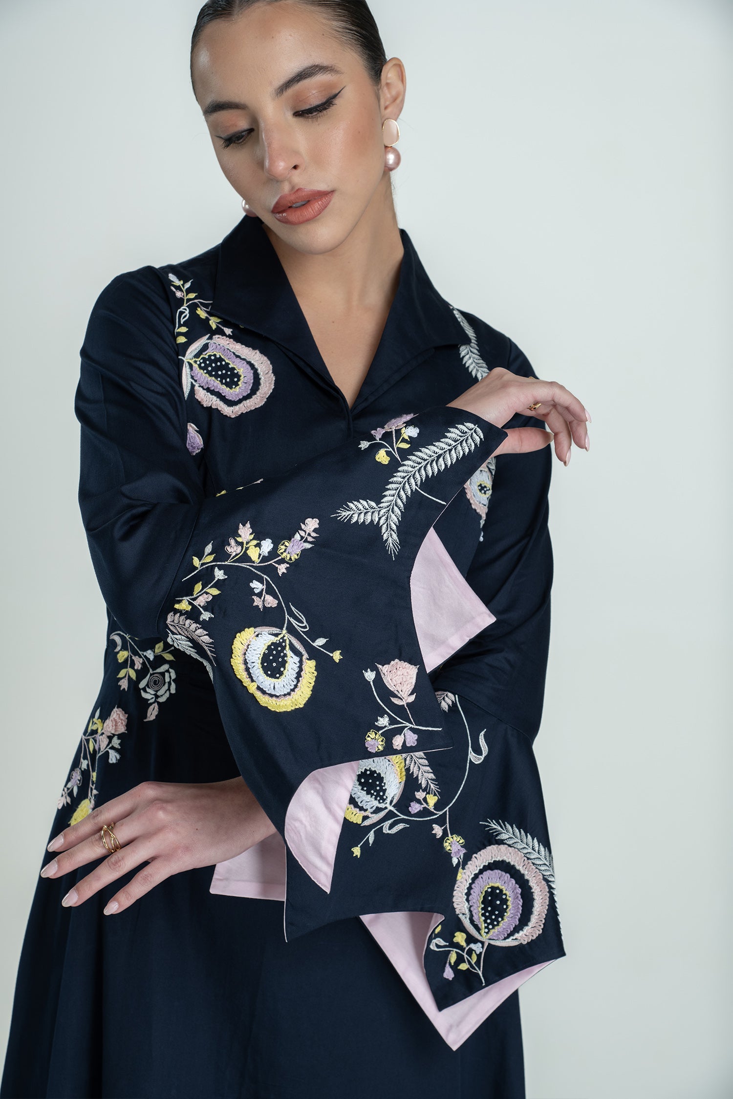 PALOMA DRESS LONG NAVY