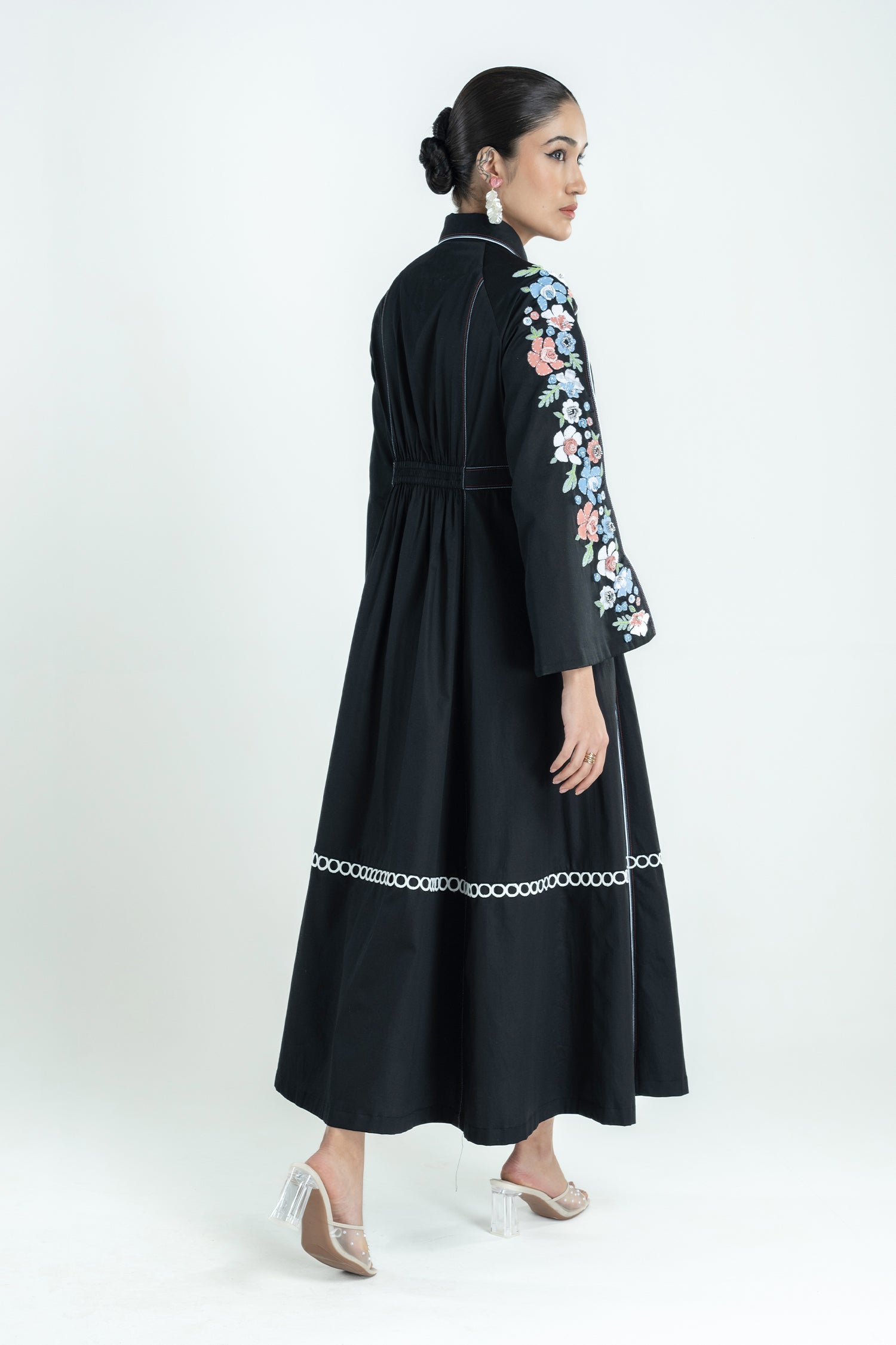 TESSA DRESS LONG BLACK
