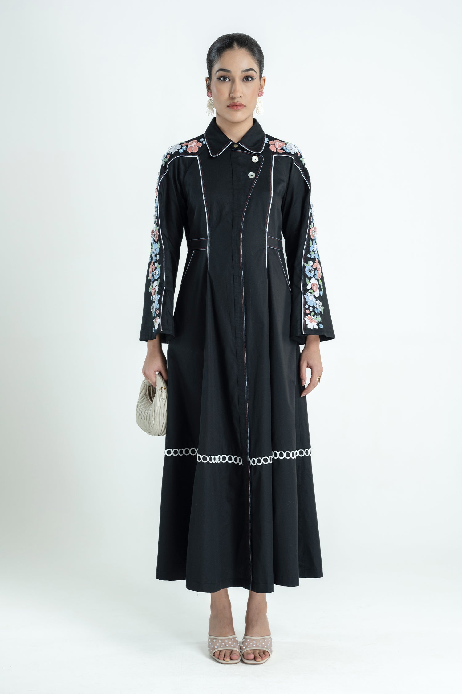 TESSA DRESS LONG BLACK