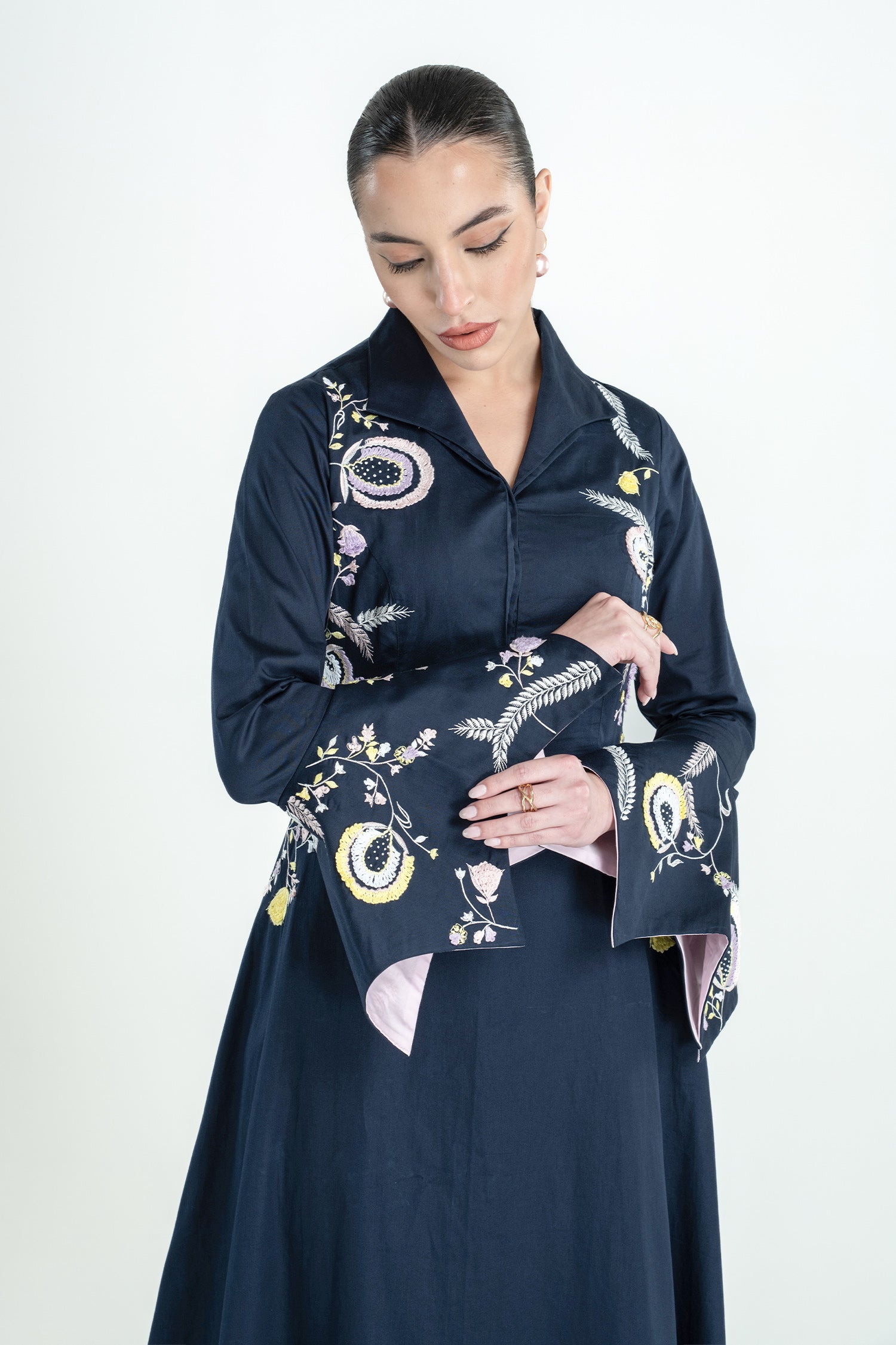 PALOMA DRESS LONG NAVY