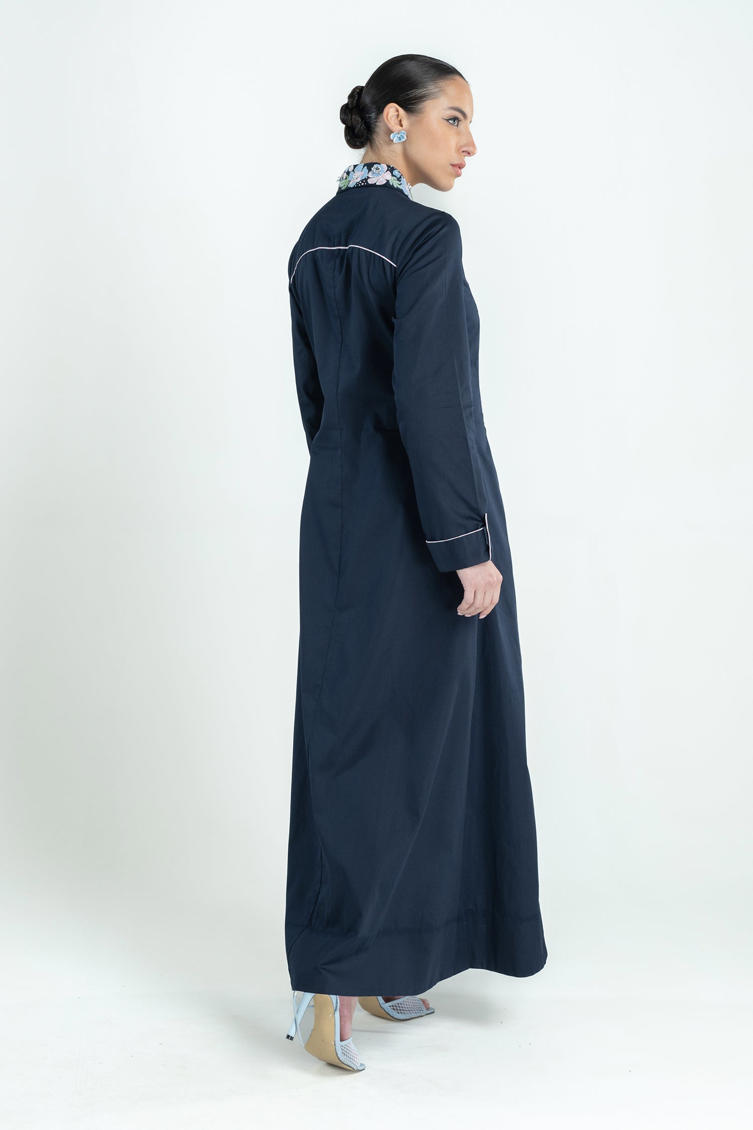 MIYAKE DRESS LONG NAVY