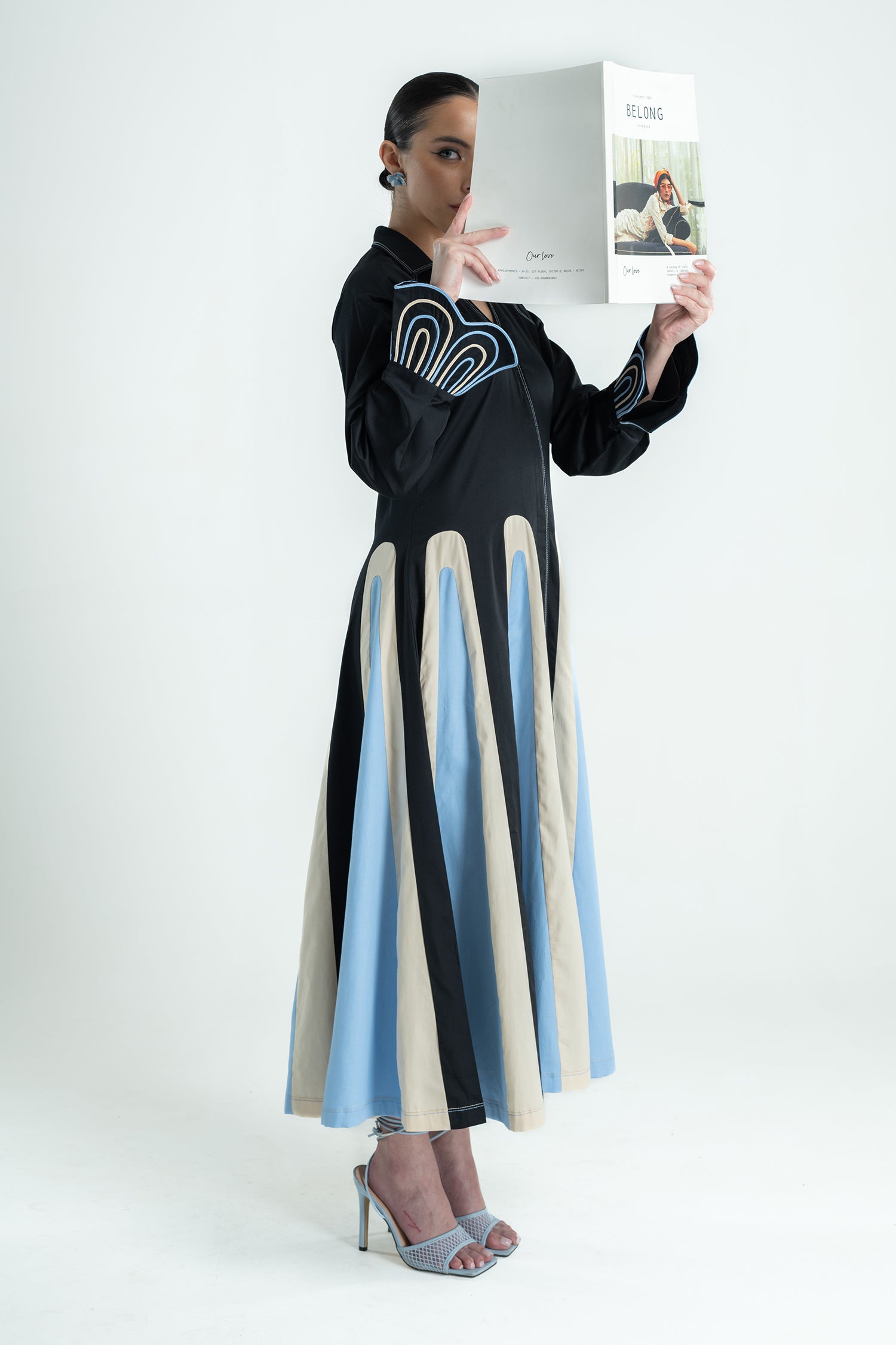 NERISSA DRESS LONG BLACK