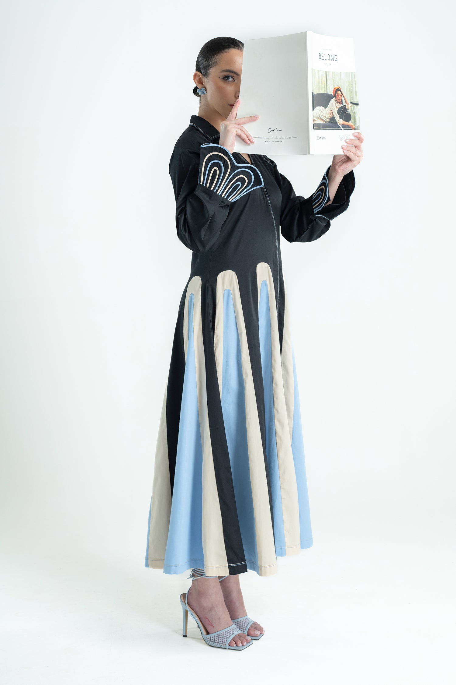 NERISSA DRESS LONG BLACK