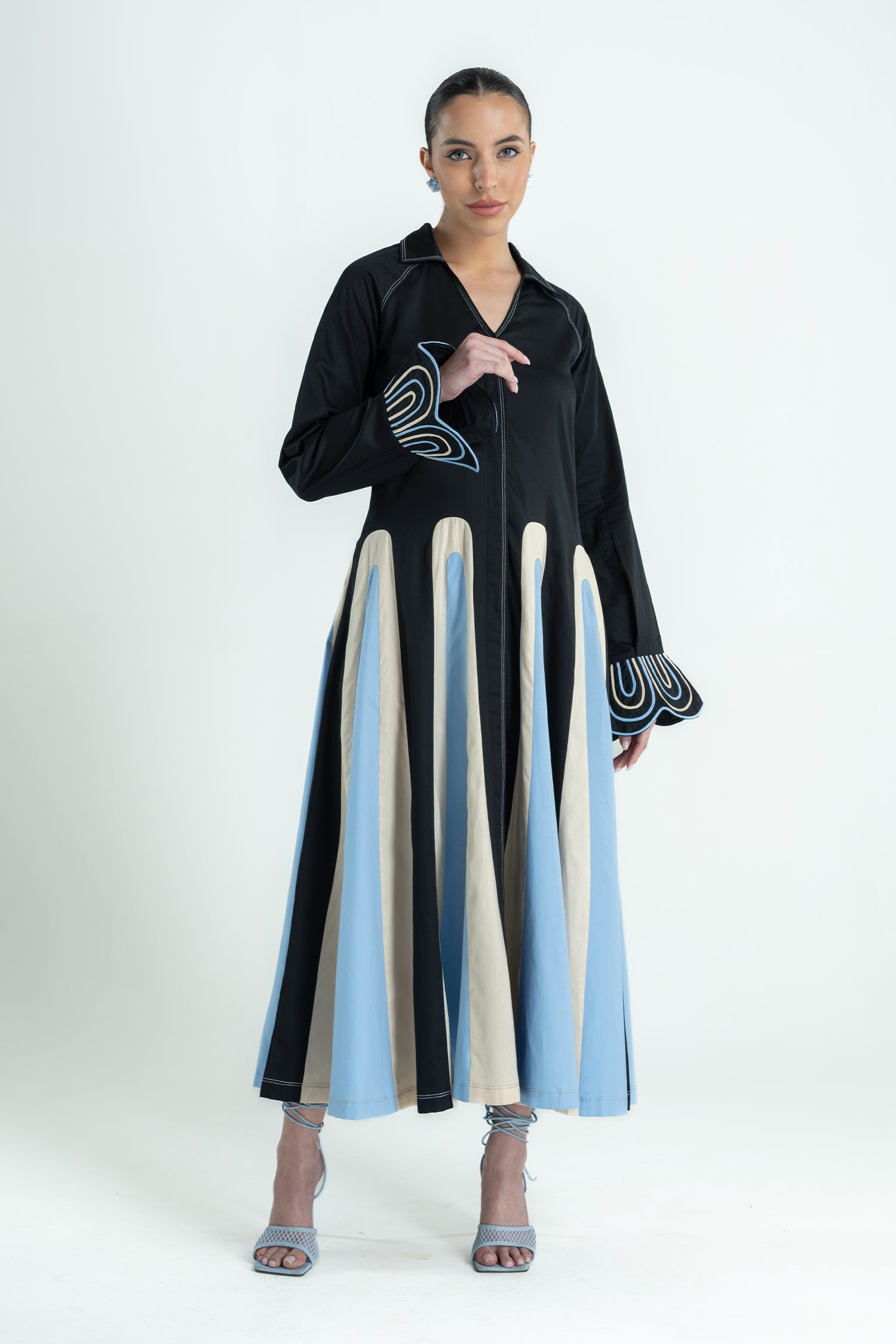 NERISSA DRESS LONG BLACK