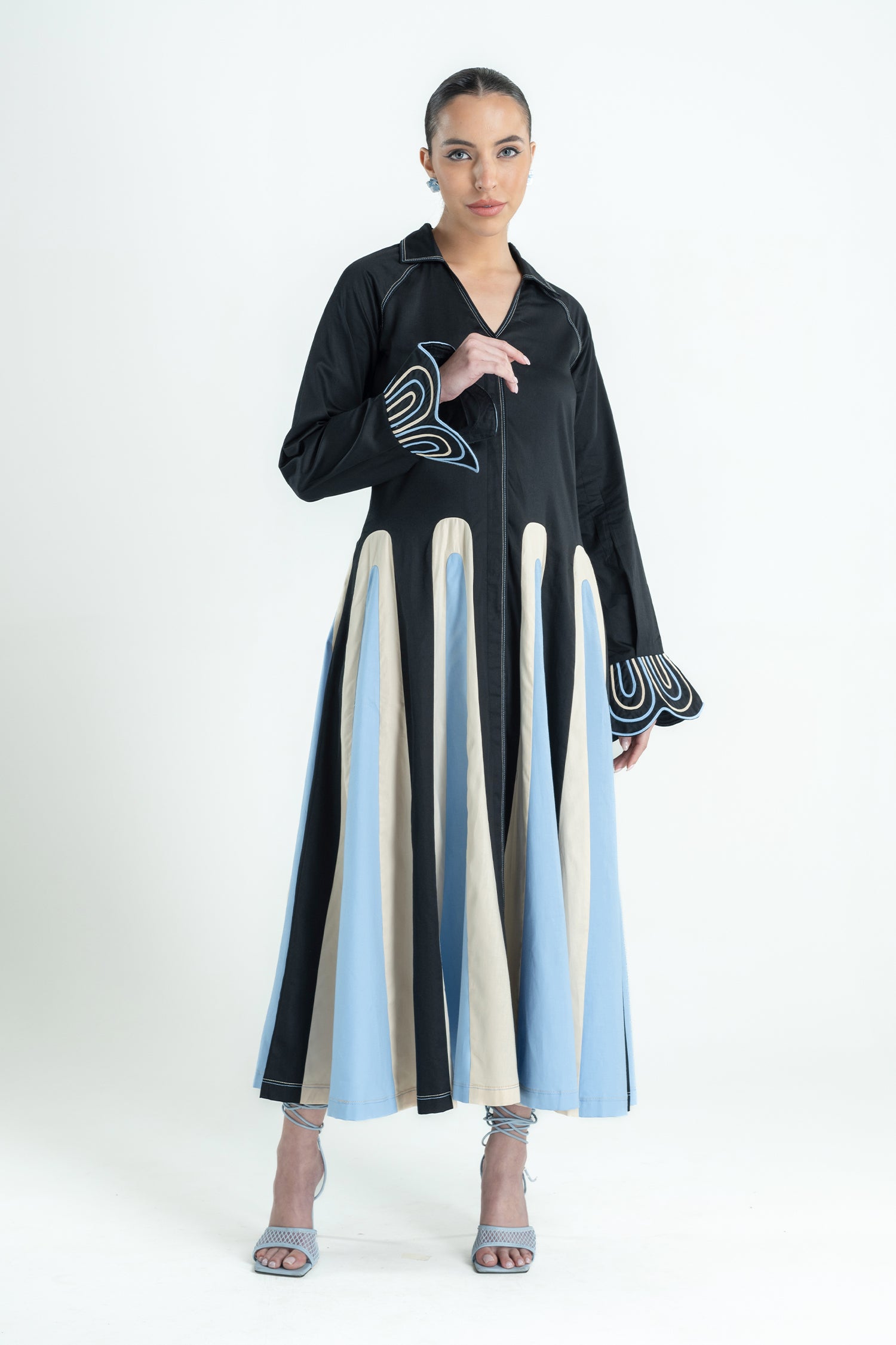 NERISSA DRESS LONG BLACK