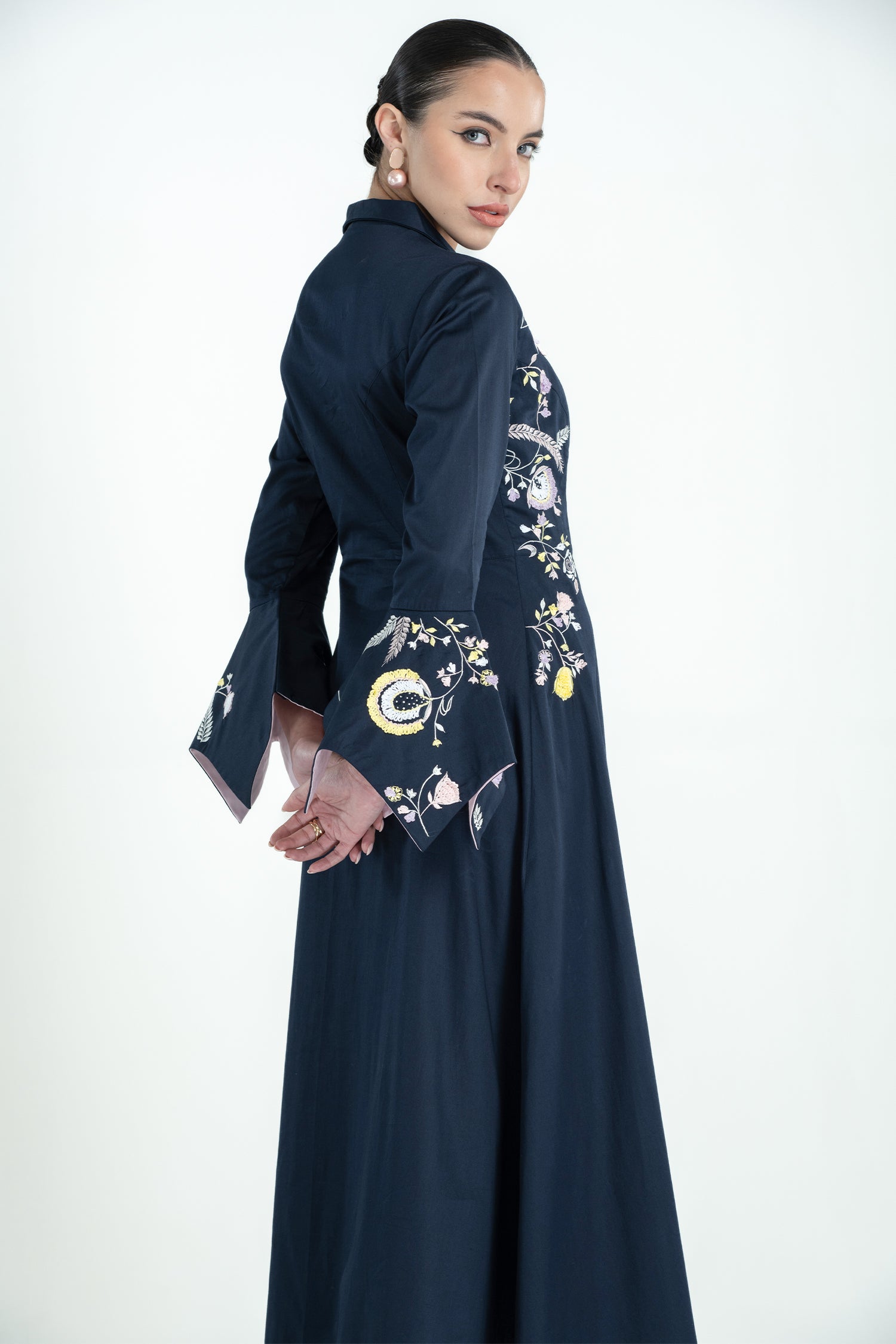 PALOMA DRESS LONG NAVY