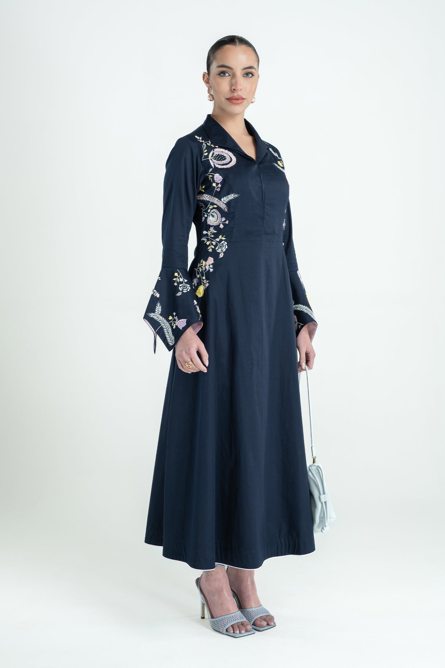 PALOMA DRESS LONG NAVY
