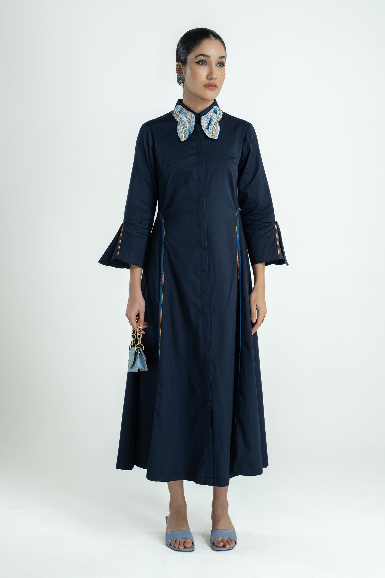 MALSIE DRESS LONG NAVY