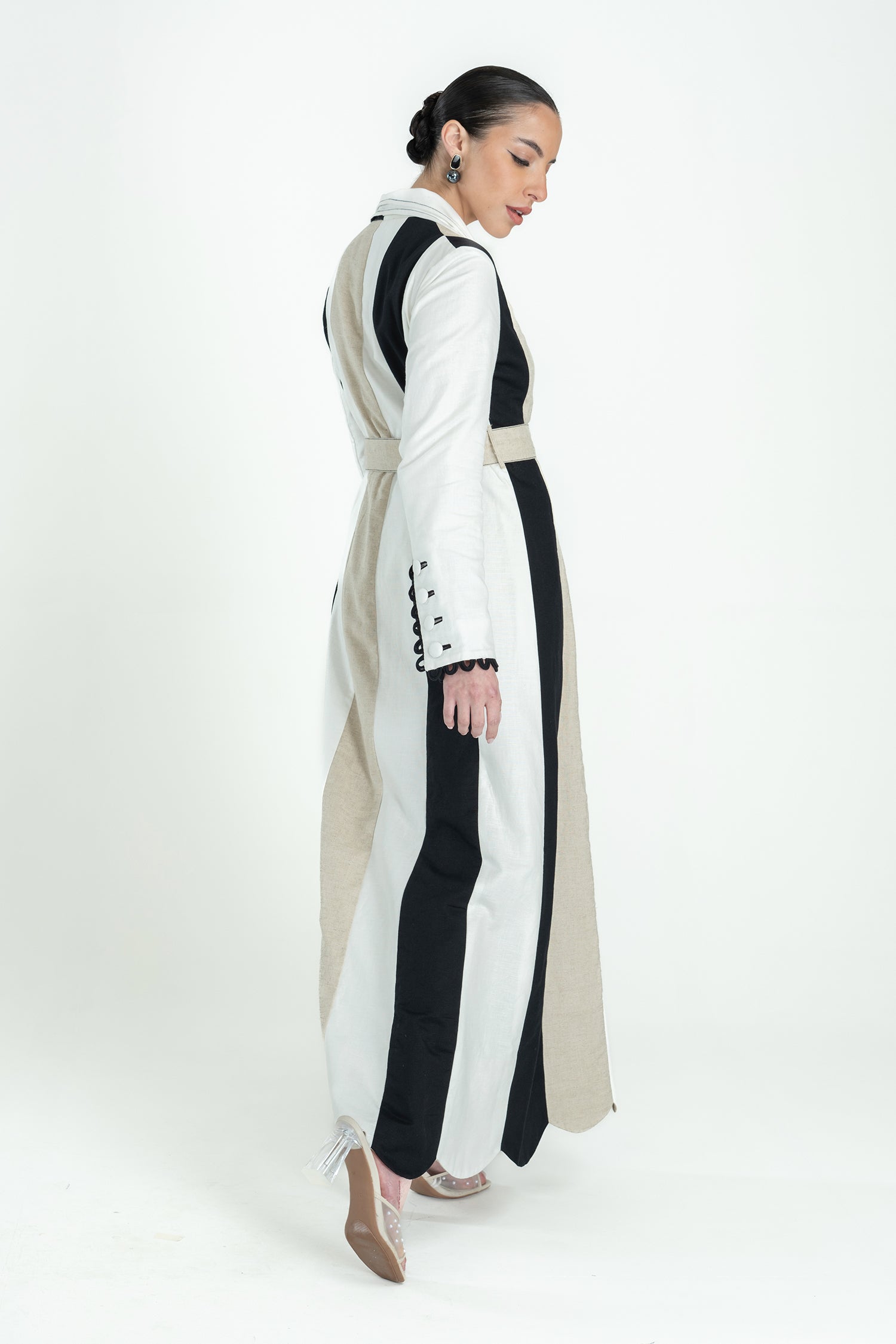 RIRI BELTED LONG TRENCH