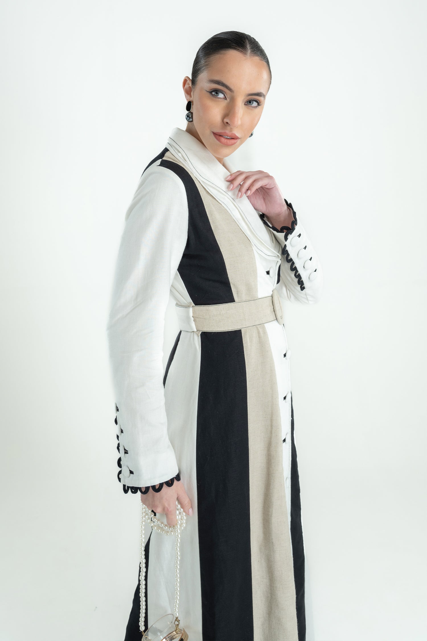 RIRI BELTED LONG TRENCH