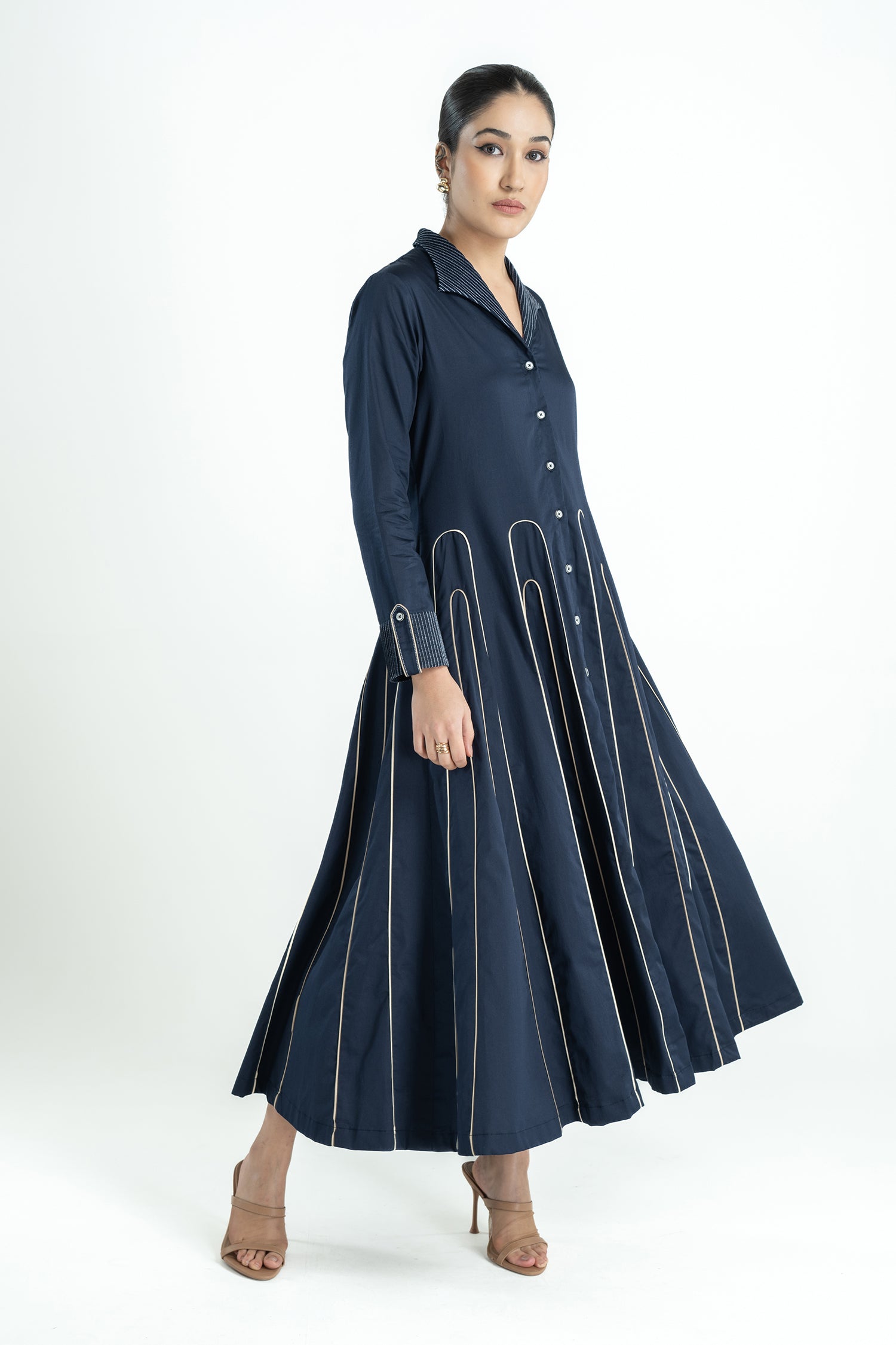 DAWN DRESS LONG NAVY