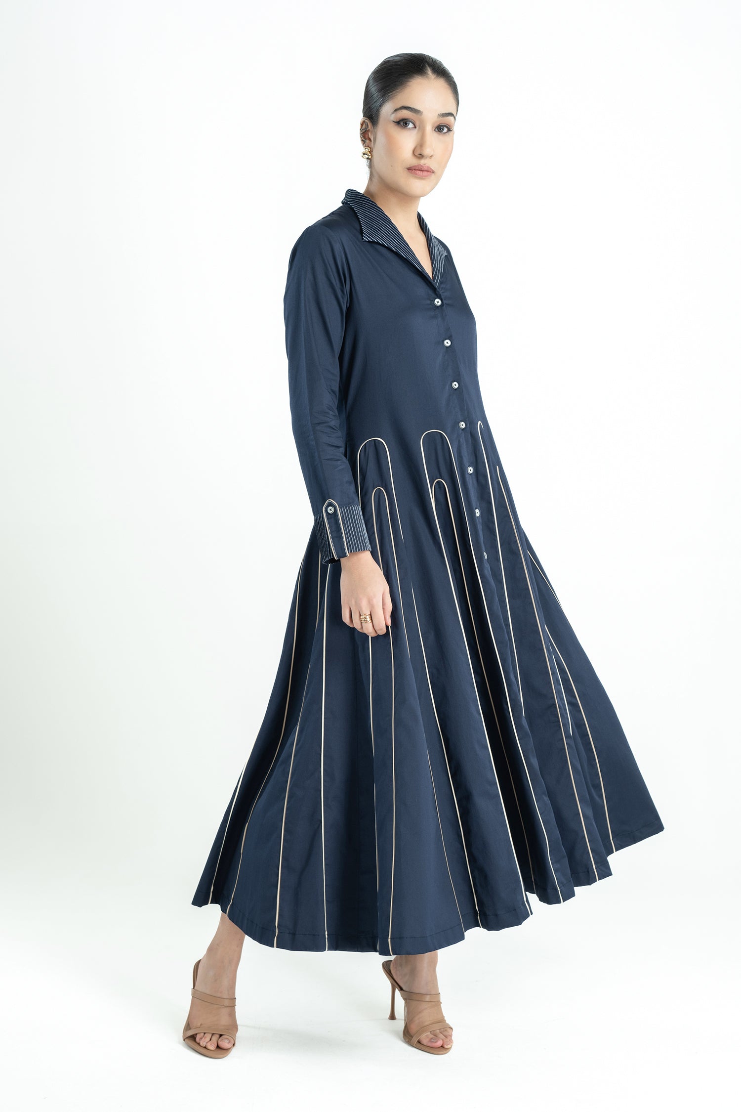 DAWN DRESS LONG NAVY