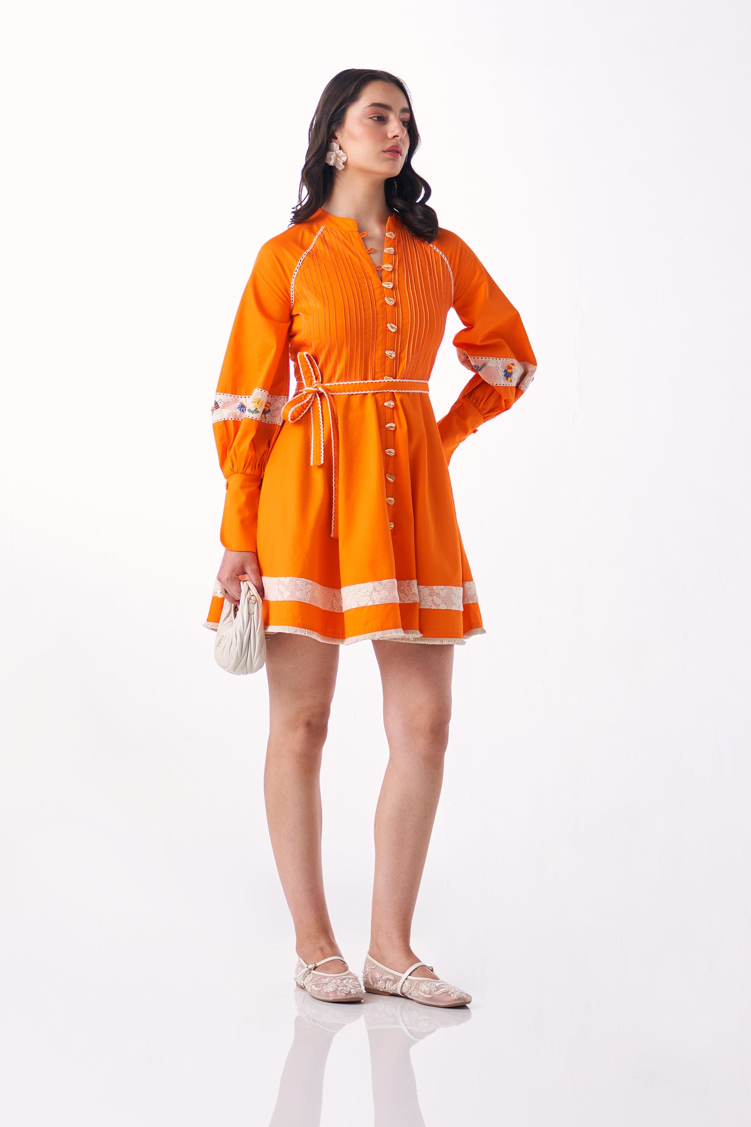 SUNFLARE DRESS SUNSET ORANGE