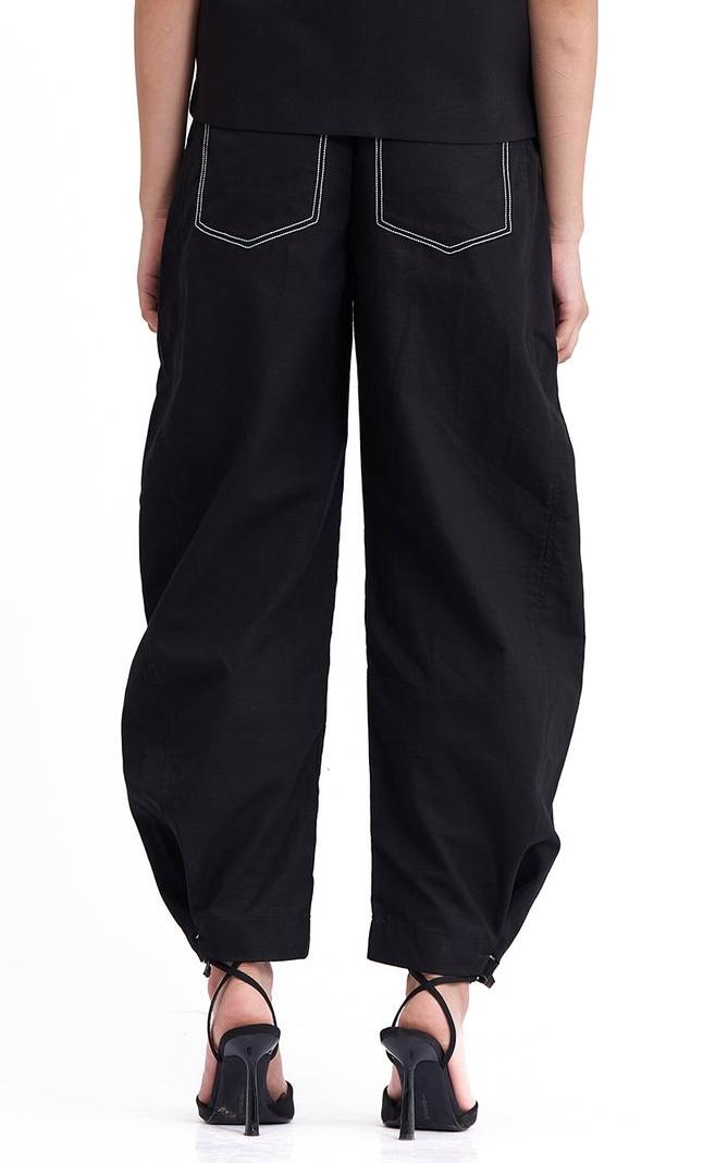 BASQUE BARREL PANTS BLACK