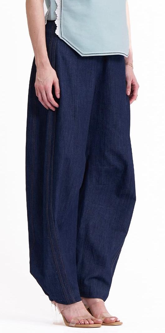 BASQUE BARREL PANTS DARK BLUE